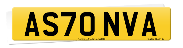 Registration number AS70 NVA